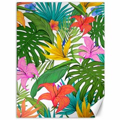 Tropical Greens Leaves Monstera Canvas 36  X 48  by Simbadda