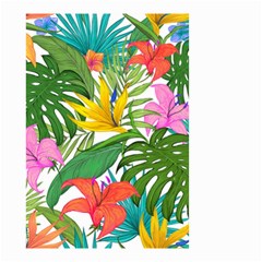 Tropical Greens Leaves Monstera Small Garden Flag (two Sides) by Simbadda