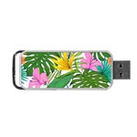 Tropical Greens Leaves Monstera Portable USB Flash (Two Sides) Front