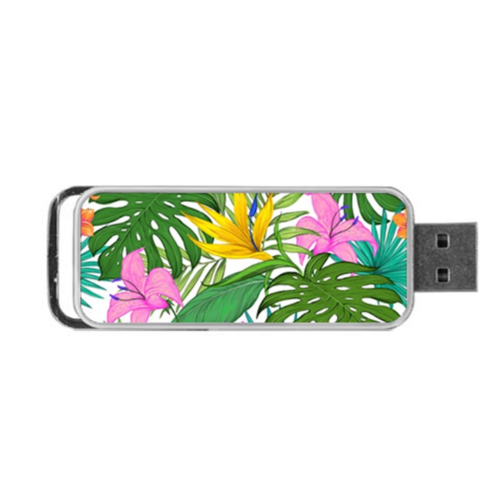 Tropical Greens Leaves Monstera Portable USB Flash (Two Sides)