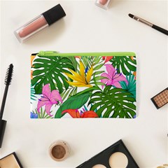 Tropical Greens Leaves Monstera Cosmetic Bag (xs) by Simbadda