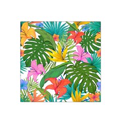 Tropical Greens Leaves Monstera Satin Bandana Scarf by Simbadda