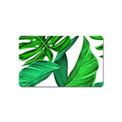 Leaves Tropical Monstera Summer Magnet (name Card) by Simbadda