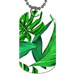 Leaves Tropical Monstera Summer Dog Tag (One Side) Front