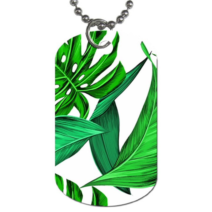 Leaves Tropical Monstera Summer Dog Tag (One Side)