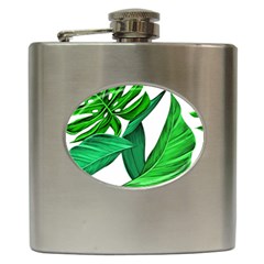 Leaves Tropical Monstera Summer Hip Flask (6 oz)