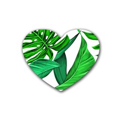 Leaves Tropical Monstera Summer Heart Coaster (4 pack) 