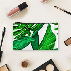 Leaves Tropical Monstera Summer Cosmetic Bag (small) by Simbadda