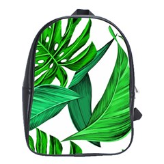 Leaves Tropical Monstera Summer School Bag (Large)