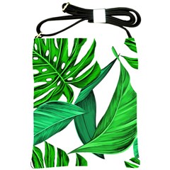 Leaves Tropical Monstera Summer Shoulder Sling Bag by Simbadda