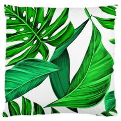 Leaves Tropical Monstera Summer Large Cushion Case (one Side) by Simbadda