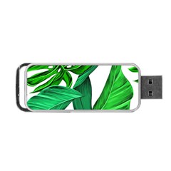 Leaves Tropical Monstera Summer Portable Usb Flash (two Sides) by Simbadda