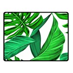 Leaves Tropical Monstera Summer Double Sided Fleece Blanket (Small)  45 x34  Blanket Front