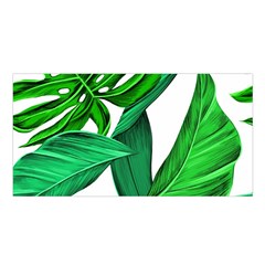 Leaves Tropical Monstera Summer Satin Shawl