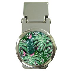 Painting Leaves Tropical Jungle Money Clip Watches by Simbadda