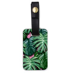 Painting Leaves Tropical Jungle Luggage Tag (one Side) by Simbadda