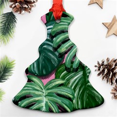 Painting Leaves Tropical Jungle Ornament (christmas Tree)  by Simbadda