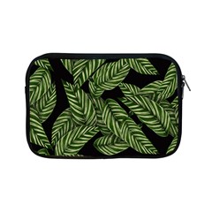 Leaves Black Background Pattern Apple Ipad Mini Zipper Cases by Simbadda