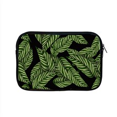 Leaves Black Background Pattern Apple Macbook Pro 15  Zipper Case by Simbadda