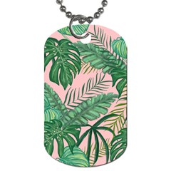 Tropical Greens Leaves Design Dog Tag (one Side) by Simbadda