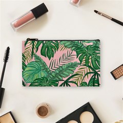 Tropical Greens Leaves Design Cosmetic Bag (small) by Simbadda