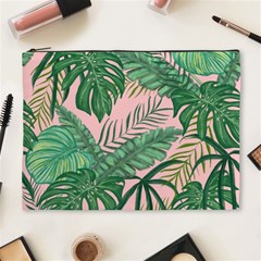 Tropical Greens Leaves Design Cosmetic Bag (xl) by Simbadda