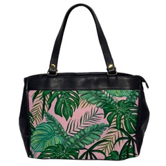 Tropical Greens Leaves Design Oversize Office Handbag by Simbadda