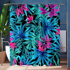 Leaves Picture Tropical Plant Shower Curtain 60  X 72  (medium)  by Simbadda