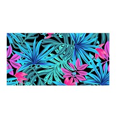 Leaves Picture Tropical Plant Satin Wrap by Simbadda