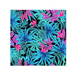 Leaves Picture Tropical Plant Small Satin Scarf (square) by Simbadda