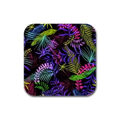 Leaves Nature Design Plant Rubber Square Coaster (4 Pack)  by Simbadda