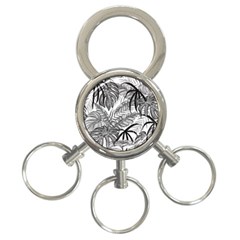 Drawing Leaves Nature Picture 3-ring Key Chain by Simbadda