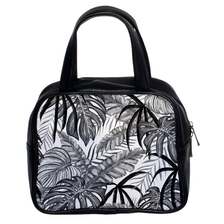 Drawing Leaves Nature Picture Classic Handbag (Two Sides)