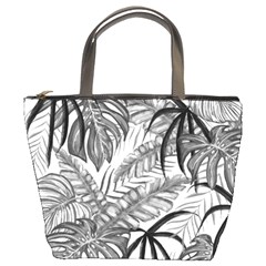 Drawing Leaves Nature Picture Bucket Bag