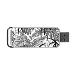 Drawing Leaves Nature Picture Portable Usb Flash (two Sides) by Simbadda