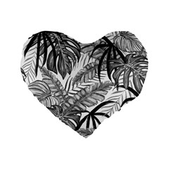 Drawing Leaves Nature Picture Standard 16  Premium Heart Shape Cushions by Simbadda