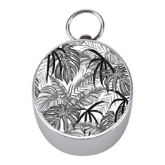 Drawing Leaves Nature Picture Mini Silver Compasses by Simbadda