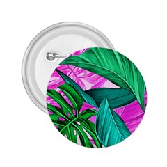 Tropical Greens Monstera Summer 2 25  Buttons by Simbadda