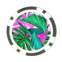 Tropical Greens Monstera Summer Poker Chip Card Guard (10 Pack) by Simbadda