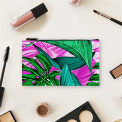 Tropical Greens Monstera Summer Cosmetic Bag (small) by Simbadda