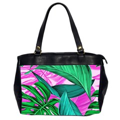 Tropical Greens Monstera Summer Oversize Office Handbag (2 Sides) by Simbadda