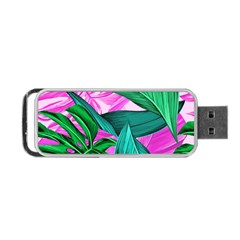 Tropical Greens Monstera Summer Portable Usb Flash (two Sides) by Simbadda