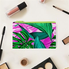 Tropical Greens Monstera Summer Cosmetic Bag (xs) by Simbadda