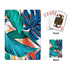 Leaves Tropical Summer Exotic Playing Cards Single Design (rectangle) by Simbadda