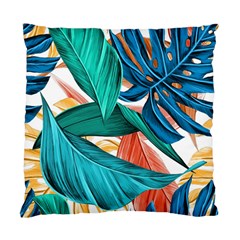 Leaves Tropical Summer Exotic Standard Cushion Case (one Side) by Simbadda