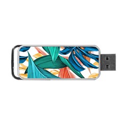 Leaves Tropical Summer Exotic Portable Usb Flash (two Sides) by Simbadda