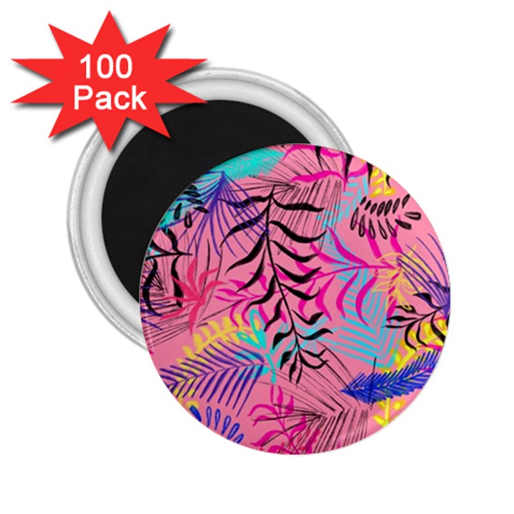 Illustration Reason Leaves Design 2.25  Magnets (100 pack) 