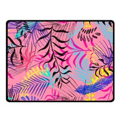 Illustration Reason Leaves Design Fleece Blanket (small) by Simbadda