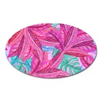 Leaves Tropical Reason Stamping Oval Magnet Front