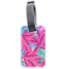 Leaves Tropical Reason Stamping Luggage Tag (two Sides) by Simbadda